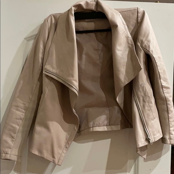 BB Dakota Faux Leather Pink Moto Jacket - Picture 3 of 8